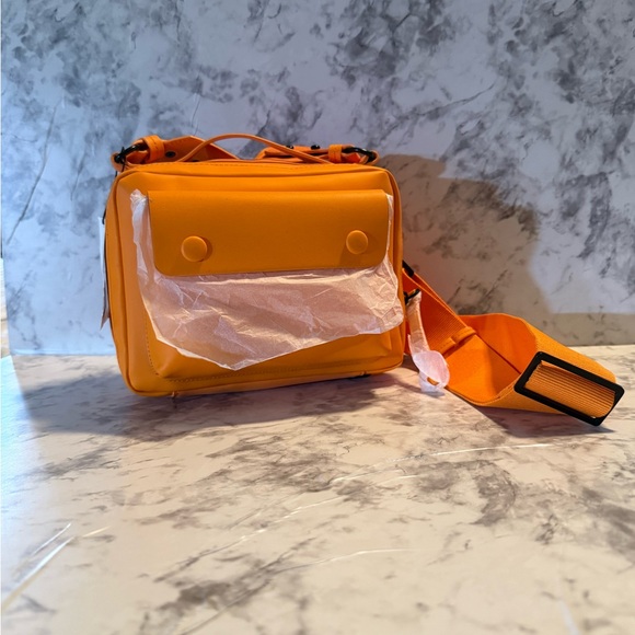 Zara Bright Orange Crossbody Bag - Picture 1 of 2